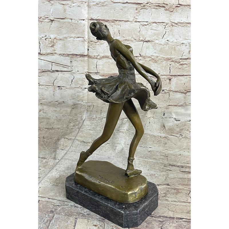 Edgar Degas Ballerina Bronze Sculpture Marble Base Figurine Figure Sale Home Art