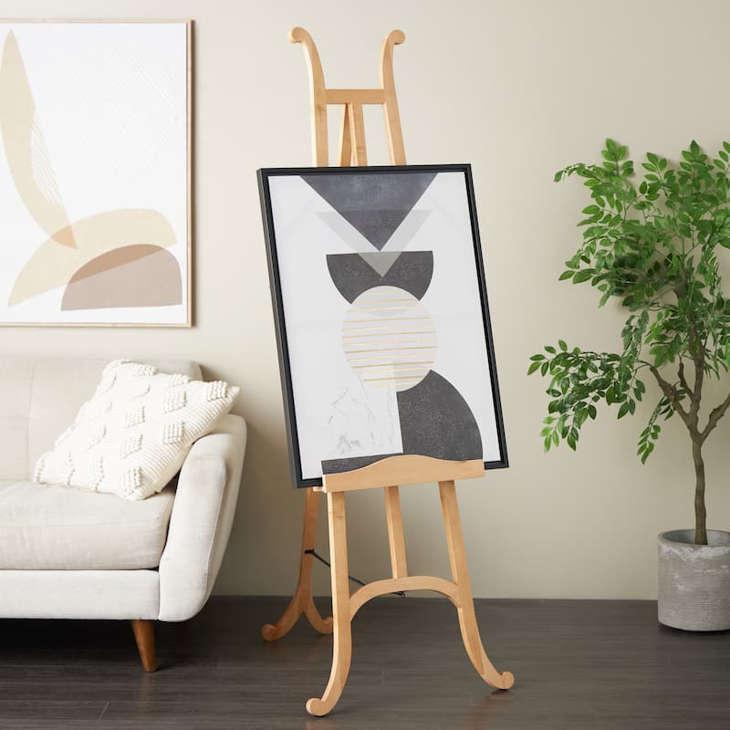 Wood Handmade Tall Easel with Chain Support - Light Brown - Roche River Decor