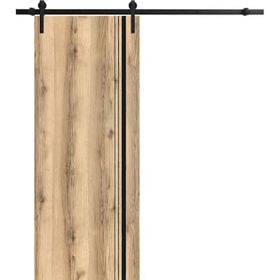Sturdy Barn Door 36 x 80 Planum 0011 Oak with 6.6FT