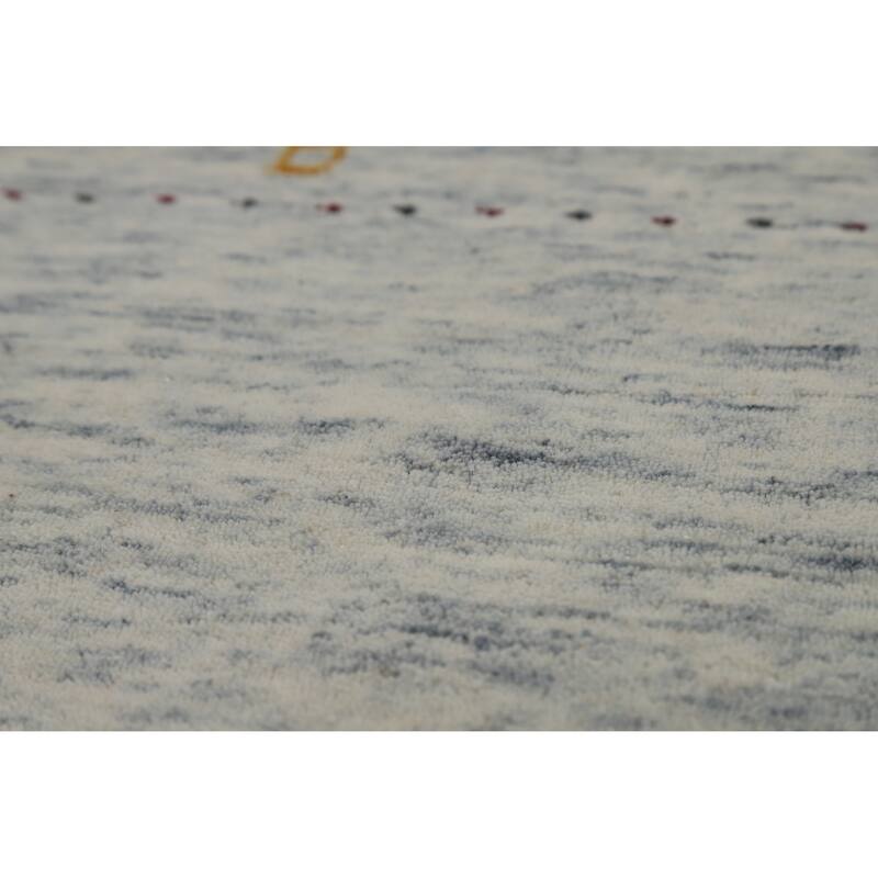 Hand Knotted Oriental 100% Wool Carpet Tribal Tribal Greys & Charcoal Gabbeh Area Rug - 10' 0'' X 8' 0''