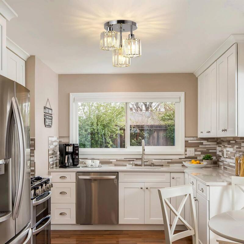 Gorgeous Crystal Ceiling Light Fixture - Elegant Design, Wide Application