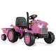 preview thumbnail 2 of 26, 12V Kids Ride On Tractor with Trailer and Remote Control - 49” x 23” x 24” (L x W x H)