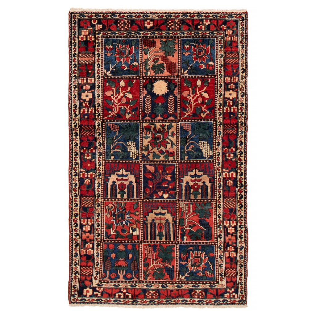 ECARPETGALLERY Hand-knotted Kayseri Vintage Red Wool Rug - 4'6 x 7'7
