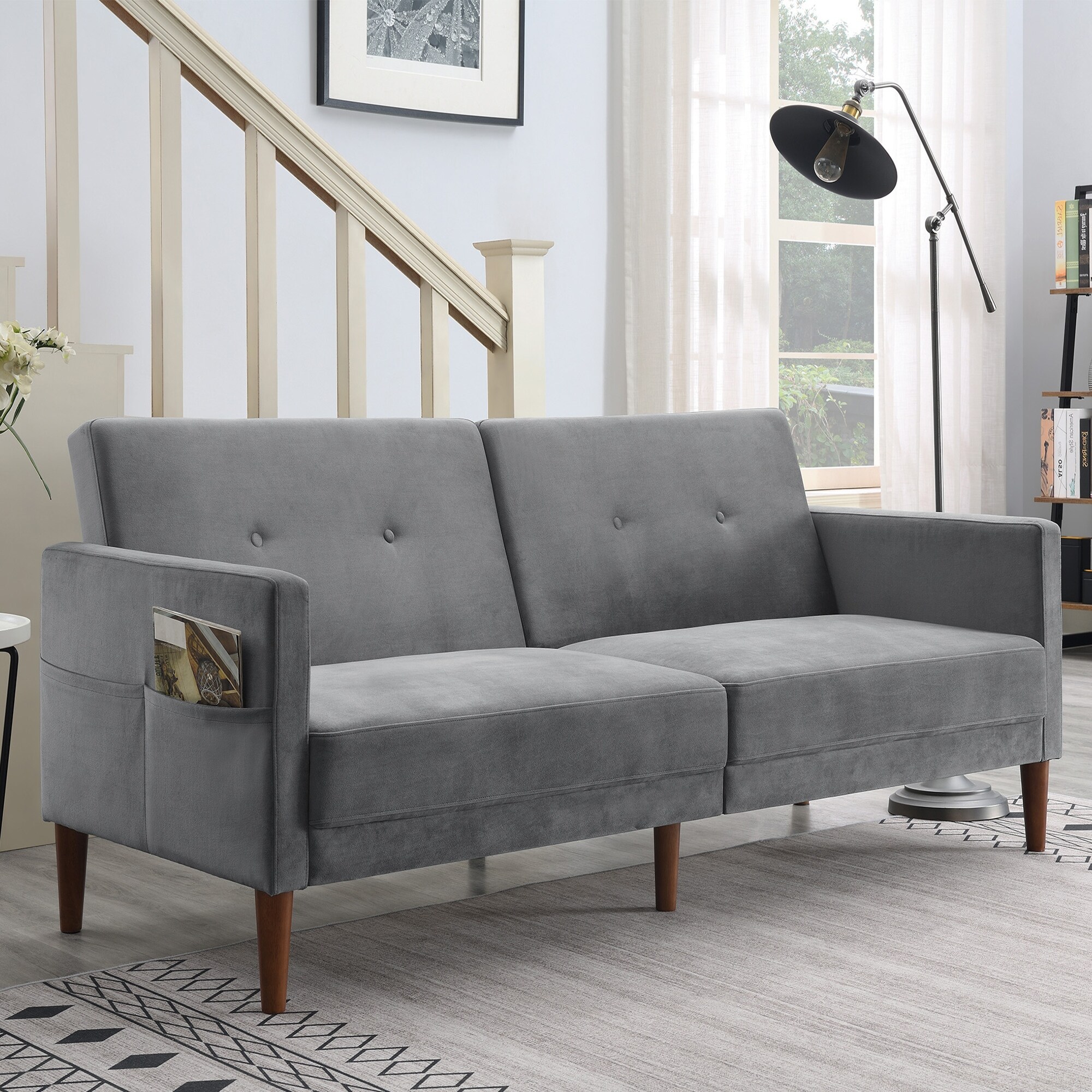 Futon with folding sides deals