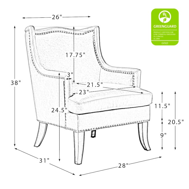 Konrad Comfy Living Room Vegan Leather Armchair by HULALA HOME