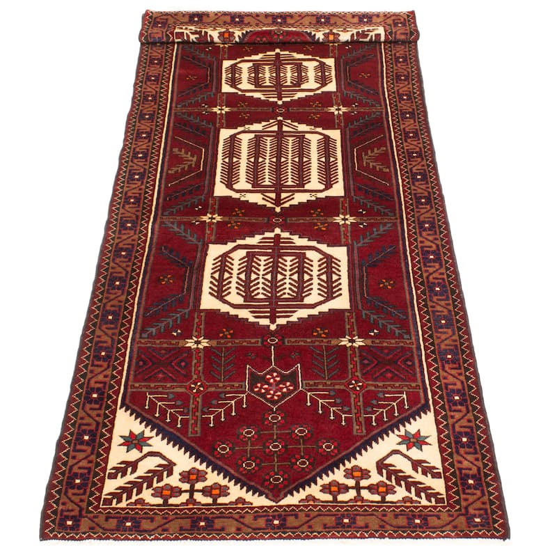ECARPETGALLERY Hand-knotted Konya Anatolian Red Wool Rug - 3'9 x 9'10