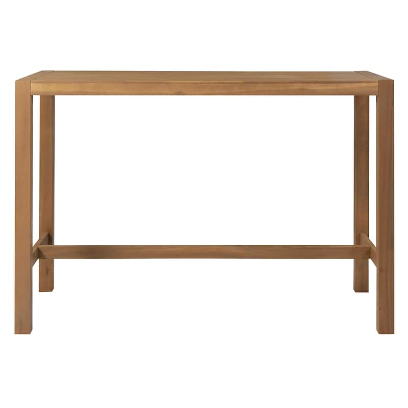 Rustic Patio Bar Set, 5-Piece Outdoor Furniture with Ergonomic Chairs and Solid Wood Tabletop