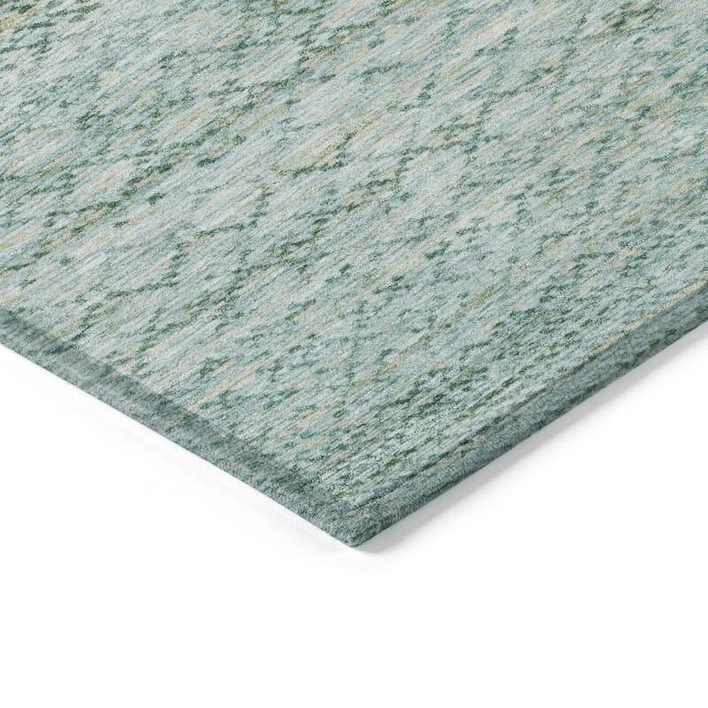 Machine Washable Indoor/Outdoor Modern Trellis Chantille Rug