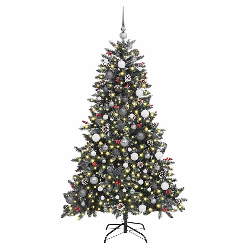 vidaXL Artificial Christmas Tree Green PVC