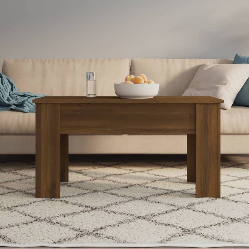 vidaXL Coffee Table Lift Top End Table Accent Side Sofa Table Engineered Wood - 39.8" x 19.3" x 20.5"