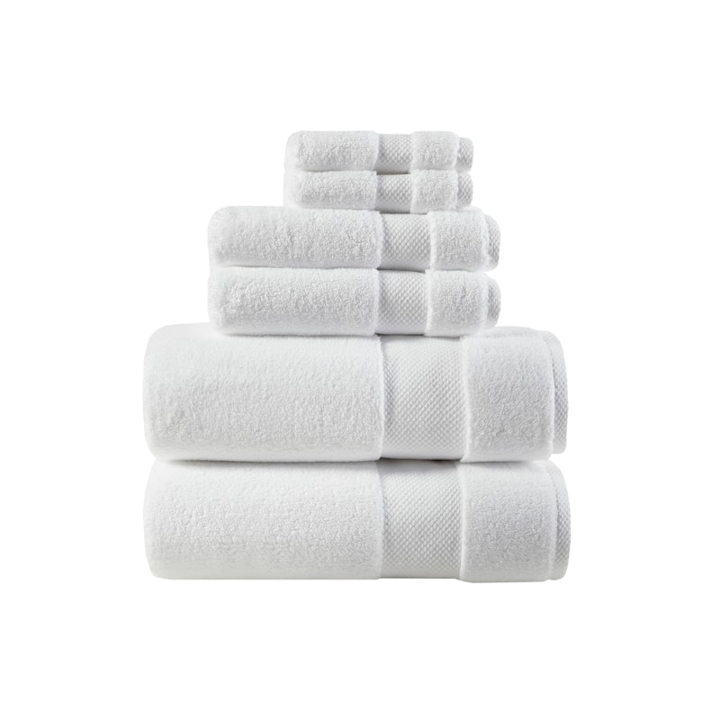Madison Park Signature Splendor 1000gsm 100-percent Cotton 6 Piece Towel Set - White