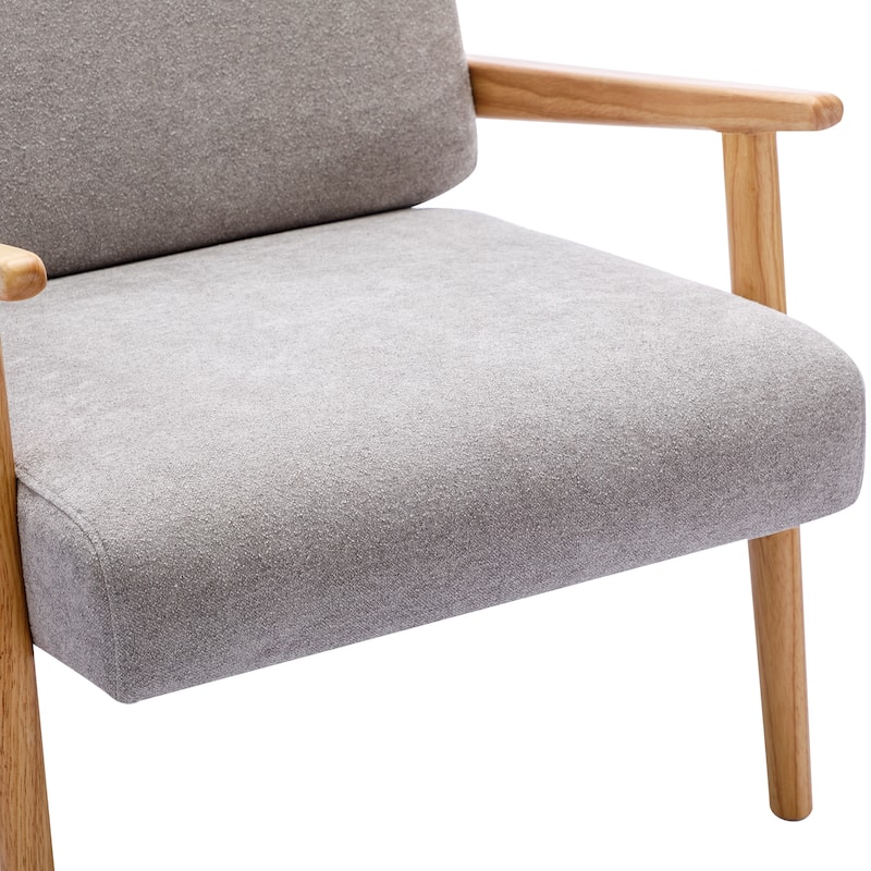 Spindle Back Wooden Frame Fabric Lounge Armchair