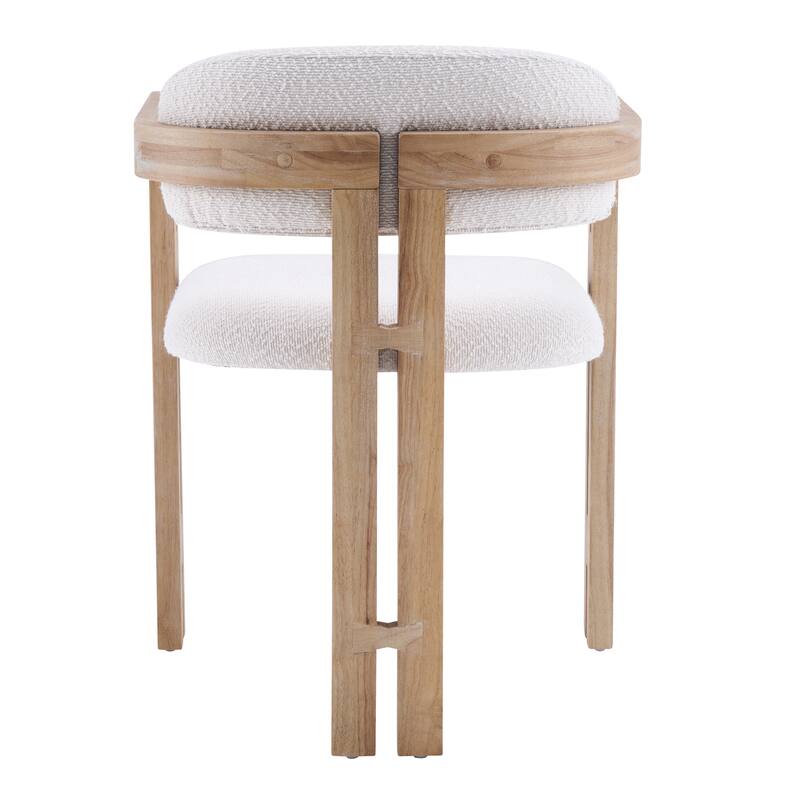 Christopher Knight Home - Modern Wooden Upholstered Dining Chair with Round Back