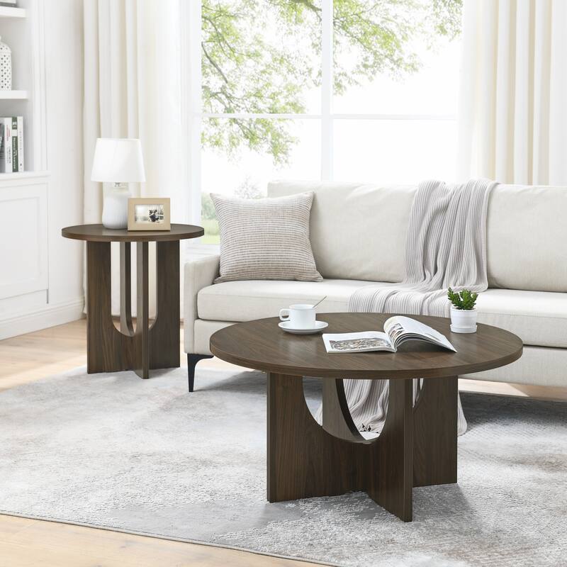 Sleek Modern Coffee Table, Solid MDF Construction, Nordic Design, Easy Assembly - 35.8"