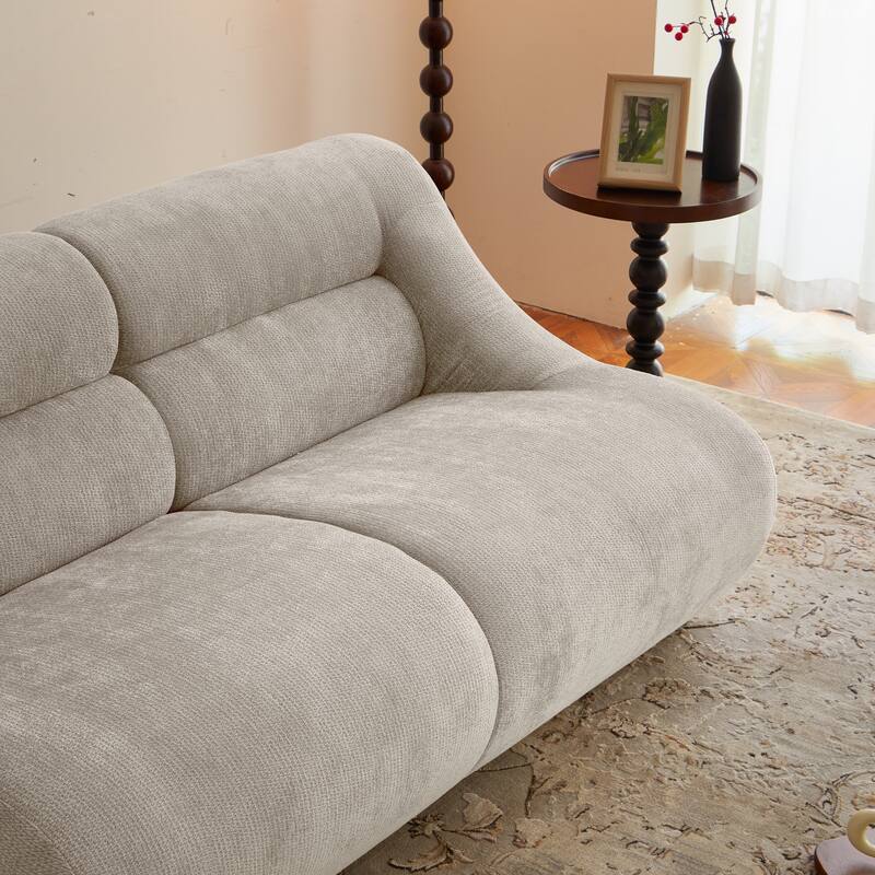 Chenille Loveseat, Memory Foam 2-Seater Couch Upholstered Deep Seat Sofa