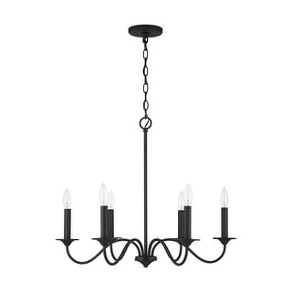 Vincent 6-light Black Iron Hanging Chandelier