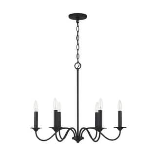 Vincent 6-light Black Iron Hanging Chandelier