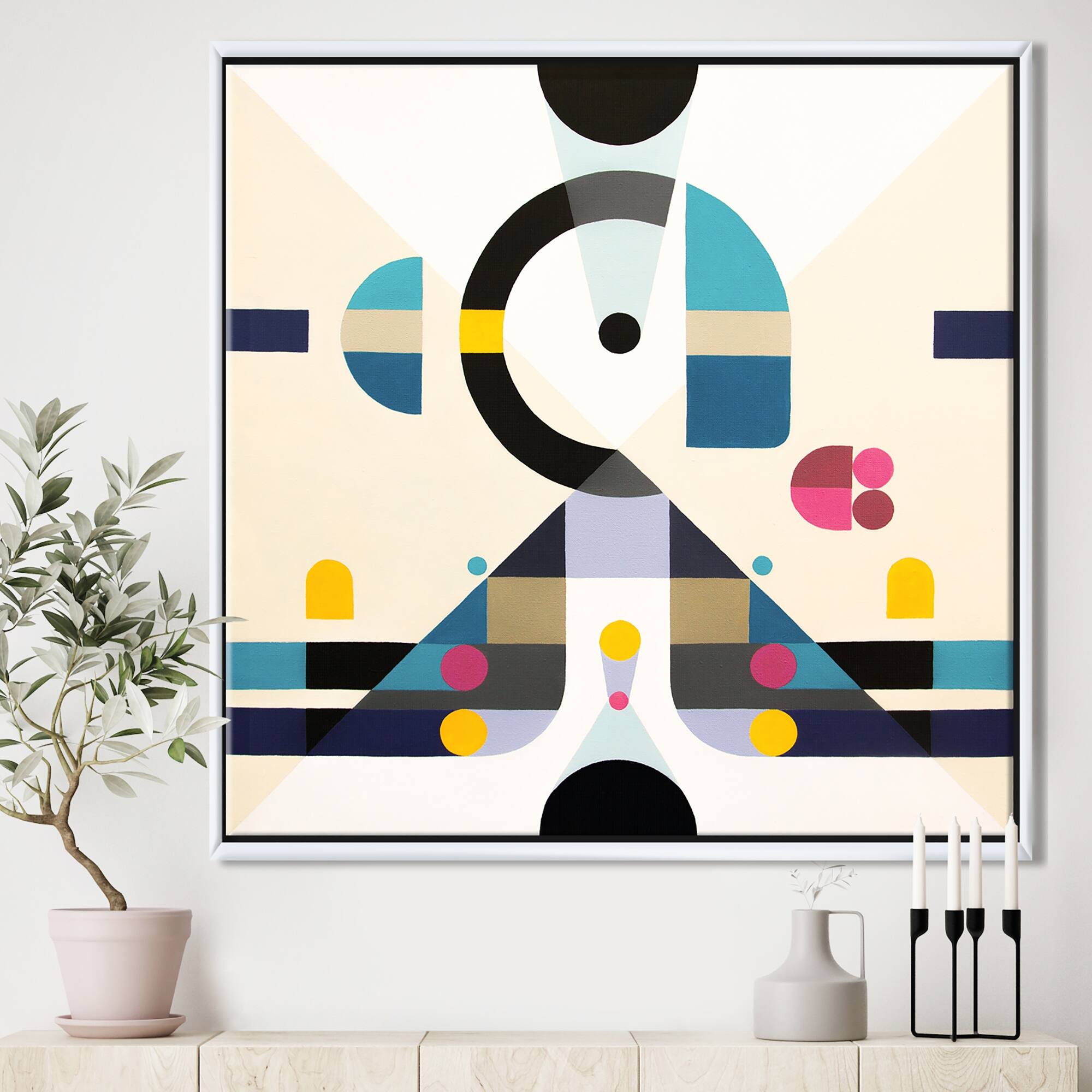 Designart "Open minded" MidCentury Modern Premium Framed Canvas Wall