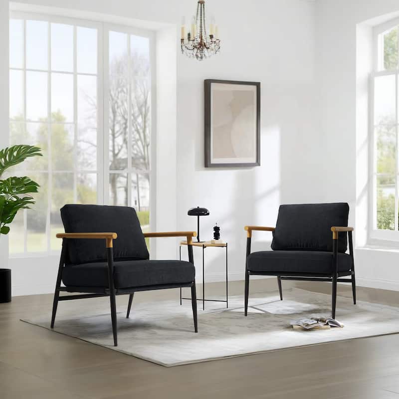 2 Set Upholstered Accent chair Club Chair for Living Room