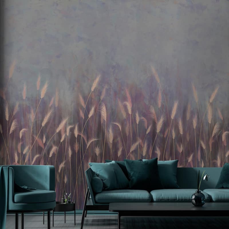 Serene Reed Grass Wallpaper Mural Soft Neutral Tones