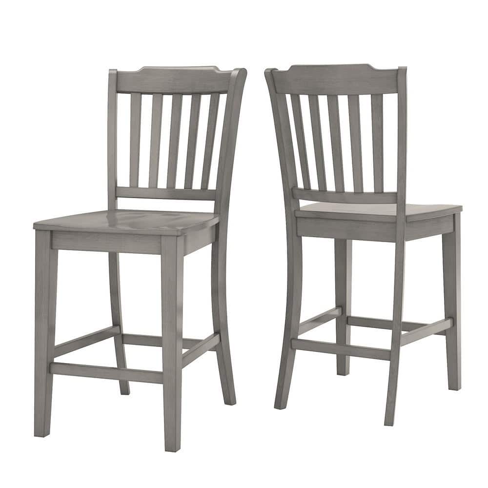 Eleanor Slat Back Wood Counter Chairs (Set of 2) by iNSPIRE Q Classic