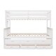 preview thumbnail 4 of 49, Separable Twin Over Full Bunk Bed Storage Platform Bed with with Pull-out Trundle, Drawers, Ladder and Safety Fence
