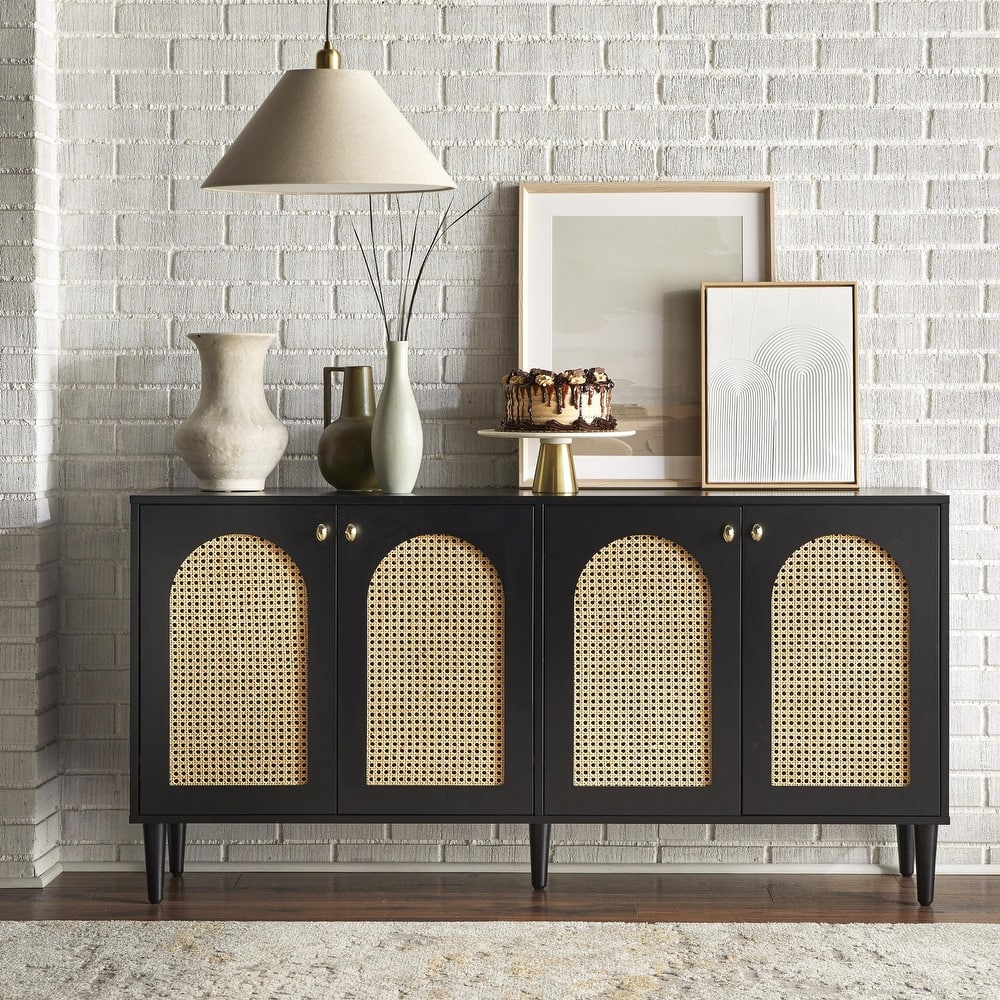 Lifestorey Montello 4-Door Sideboard with Cane