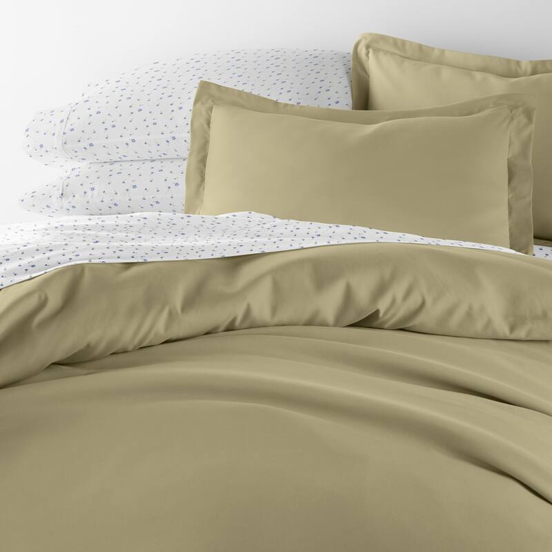 8pc Solid Duvet Bundle - Soft Floral Sage - Twin