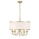 preview thumbnail 4 of 3, Bellevue CLCH66220 Adalynn 5 Light 22" Wide Crystal Drum Chandelier