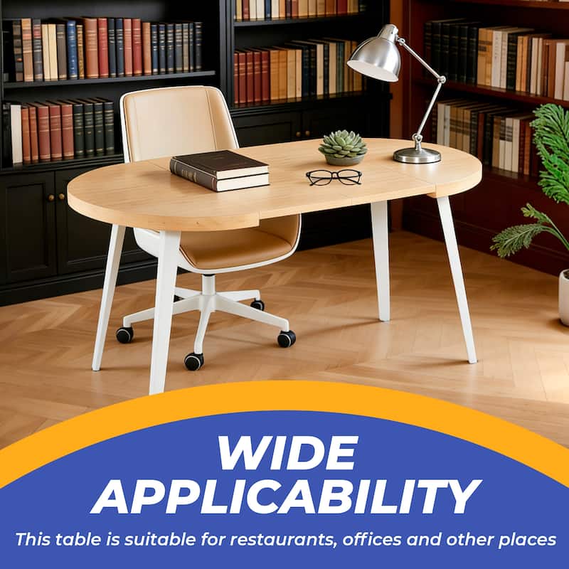 GDFStudio - Mapleton Modern Contemporary Space Saving 39.37" Extendable Dining Table with Retractable Panels - 39.37"L