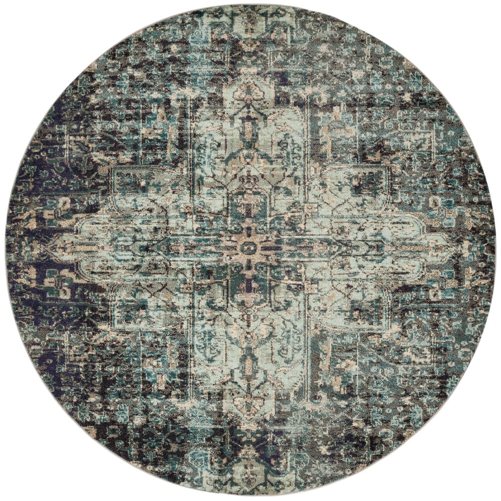 Alexander Home Vintage Boho Distressed Medallion Print Area Rug