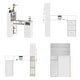 preview thumbnail 7 of 18, Modern White Manicure Table with Built-in Nail Dust Collector and Storage Drawers, Tempered Glass Shelf