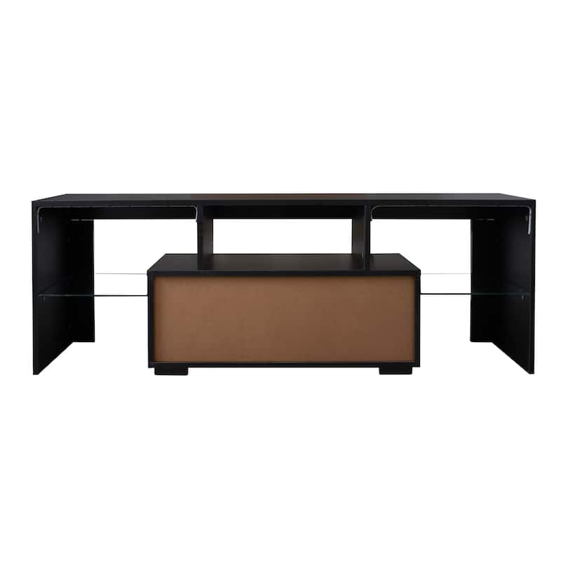TV Stand with LED RGB Lights,Flat Screen TV Cabinet