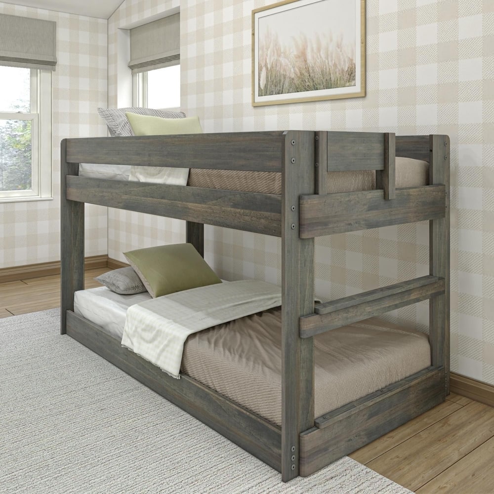Max and Lily Farmhouse Twin over Twin Low Bunk Bed