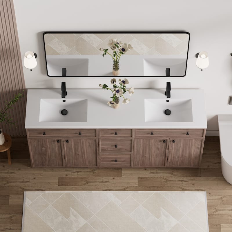 36"/48"/60"/72" Bathroom Vanity Set with Sink & Faucet