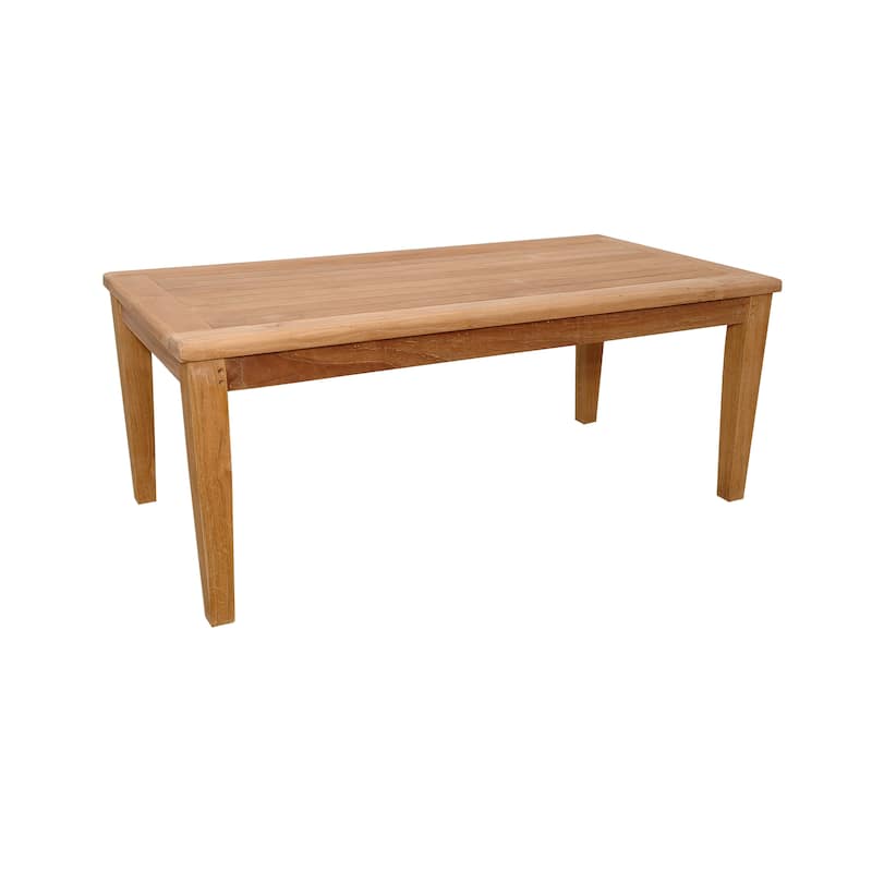 HomeRoots 47" Natural Solid Wood Outdoor Coffee Table