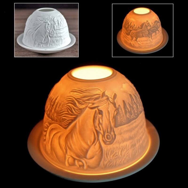 Porcelain Horse T-Lite 5"x3