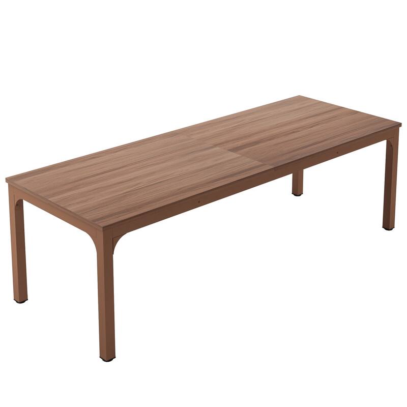 78.74 Inches Industrial Rectangular Dining Table with Heavy-Duty Metal Legs (Only Table)