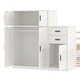 preview thumbnail 10 of 14, Multi-Functional Wood Platform Bed with Bookshelf, Movable Wardrobe,Built-in Trundle,Twin Size