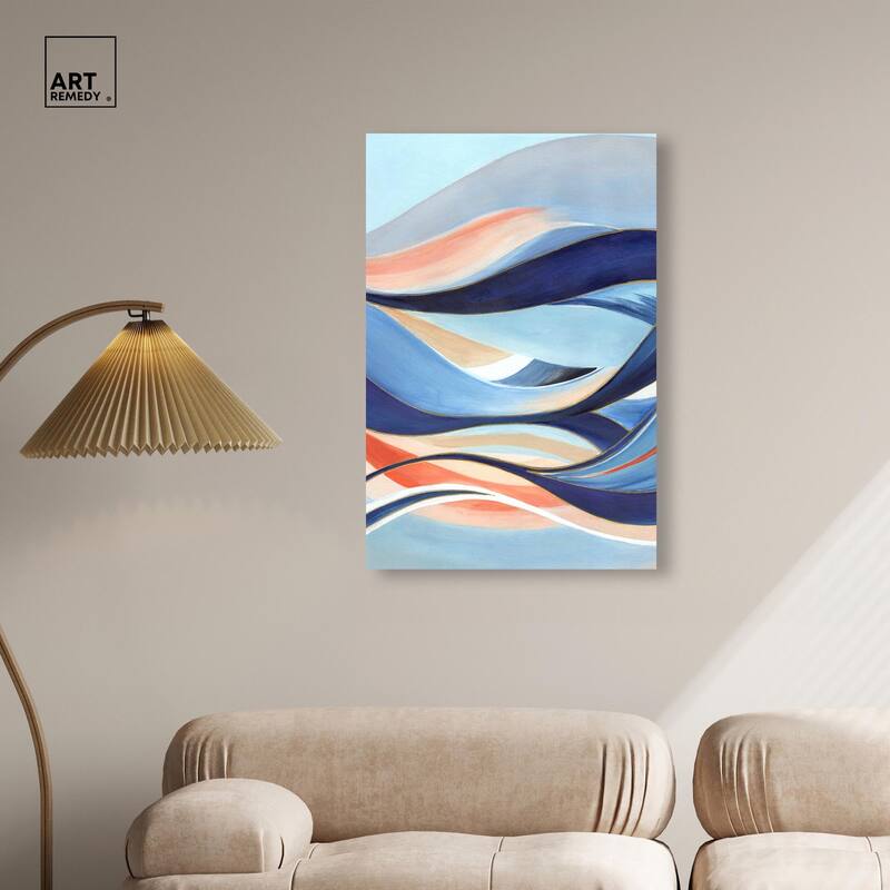 Glowing Blue I Canvas by Art Remedy, Gallery Wrapped