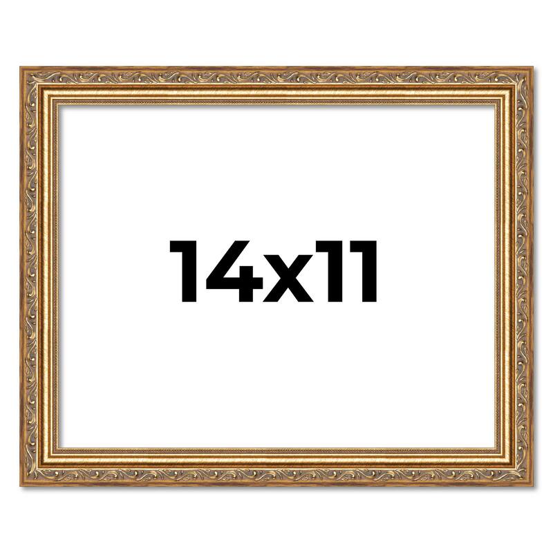 14x11 Frame Red Solid Wood Picture Frame Width 1.75 Inches | Interior Frame Depth 1 13/16 Inches