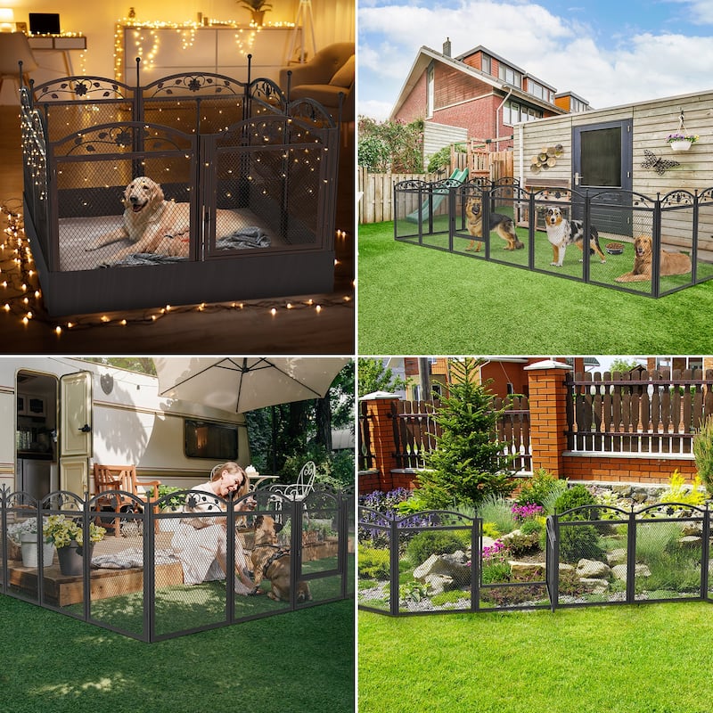 Dog Whelping Box Playpen Fence Pet Large Whelping Box Cage with Pad - 50x50x35 inch