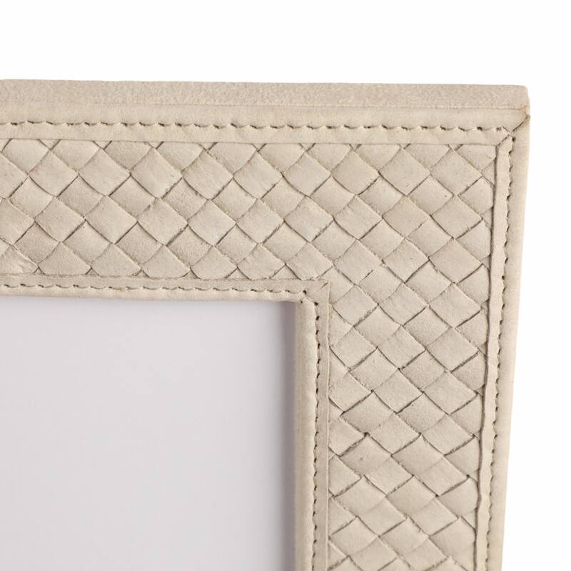Decorative Photo Frame with Basketweave Texture for Home Decor