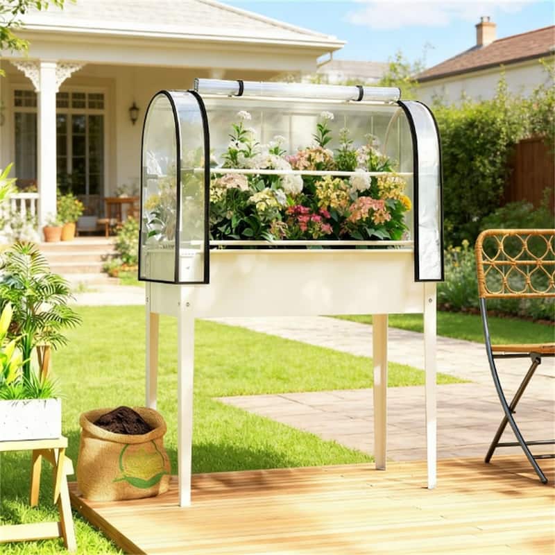 Elevated Garden Bed, Plant Bed, Planting Box - White