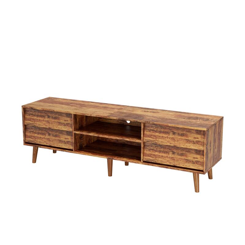 63" Vintage TV Stand with Shelves & Drawers for TVs Up to 60"