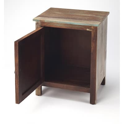 HomeRoots 18" Brown Standard Accent Cabinet - 18.25