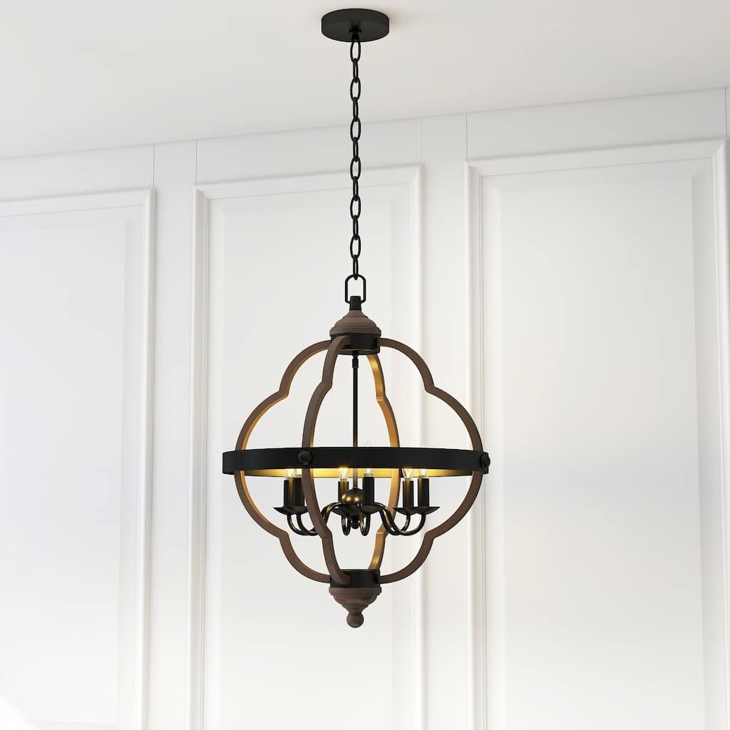 6 Light Unique Geometric Chandelier - φ20"x25.23"