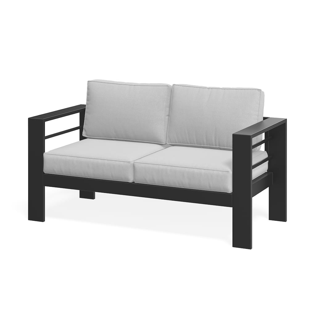 All-weather Outdoor 2 Seats Sofa Couch for Balcony, Garden, Deck, Backyard