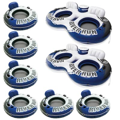 Intex River Run II 2 Person Float (2 Pack) & River Run I 1 Person Float (6 Pack) - 7
