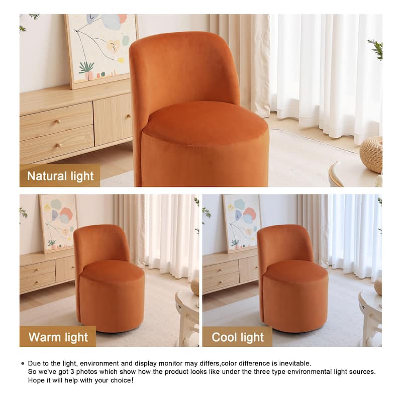 Modern Linen Upholstery Dining Chair Barrel Chair
